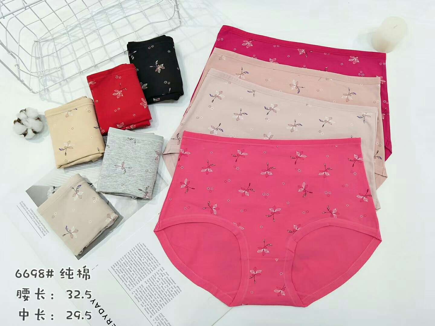 Yiwu buena versión grande de las mujeres calzoncillas de algodón cómodos pantalones de mamá 6698 Specification image