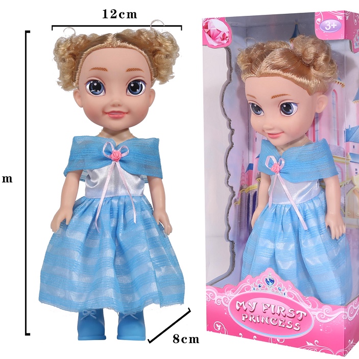 Vinyl doll girl toy Princess series with lights and music, multiple mixed sets 09825a