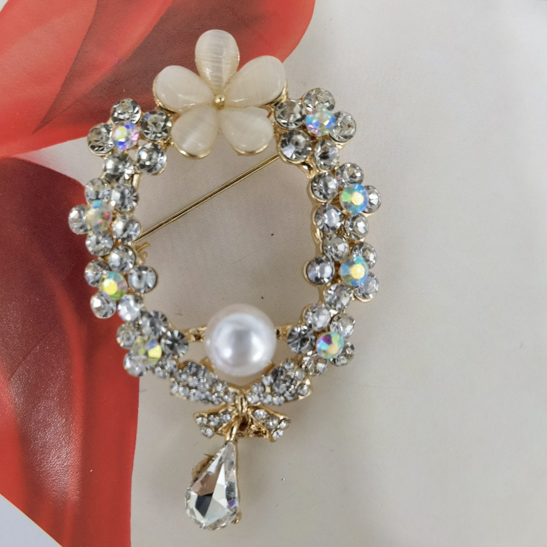 Drop opal fashion brooch
