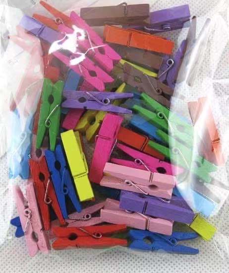Colorful craft clothes clips, photo clips, sticky note clips, DIY handmade materials detail image 1