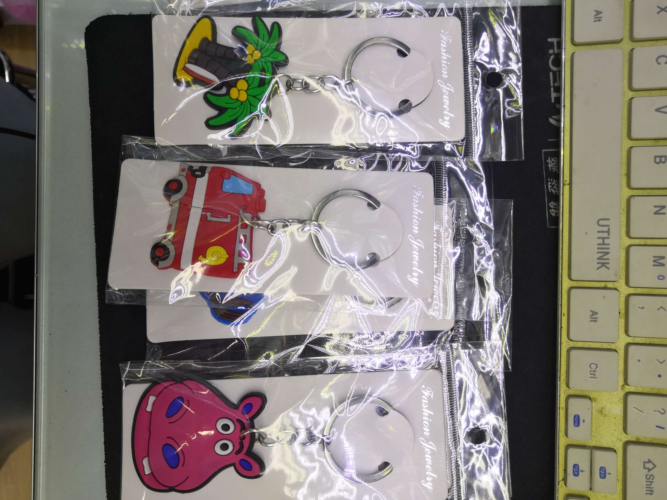 Piglet soft clay keychain details Picture
