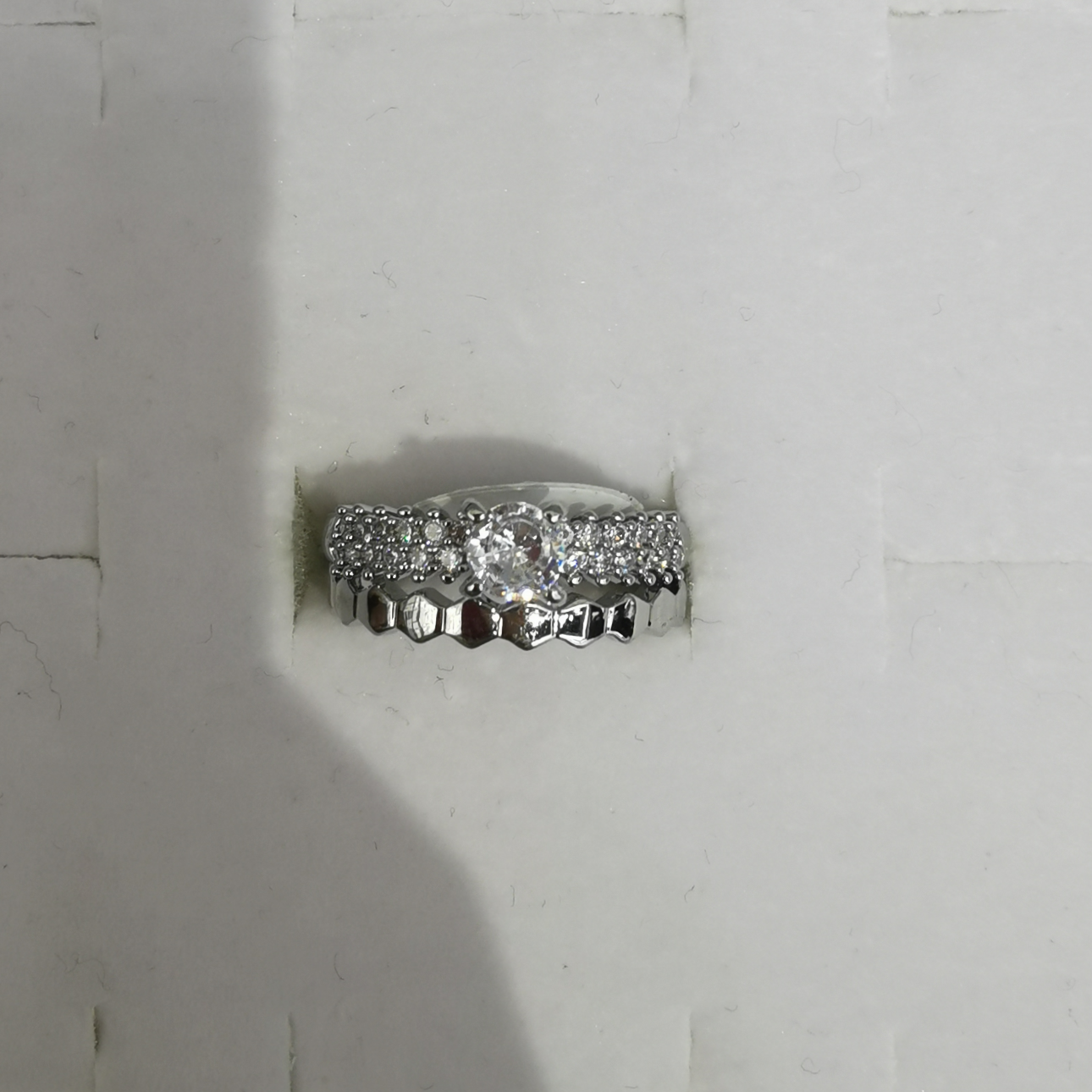 Combination ring copper zircon full figure