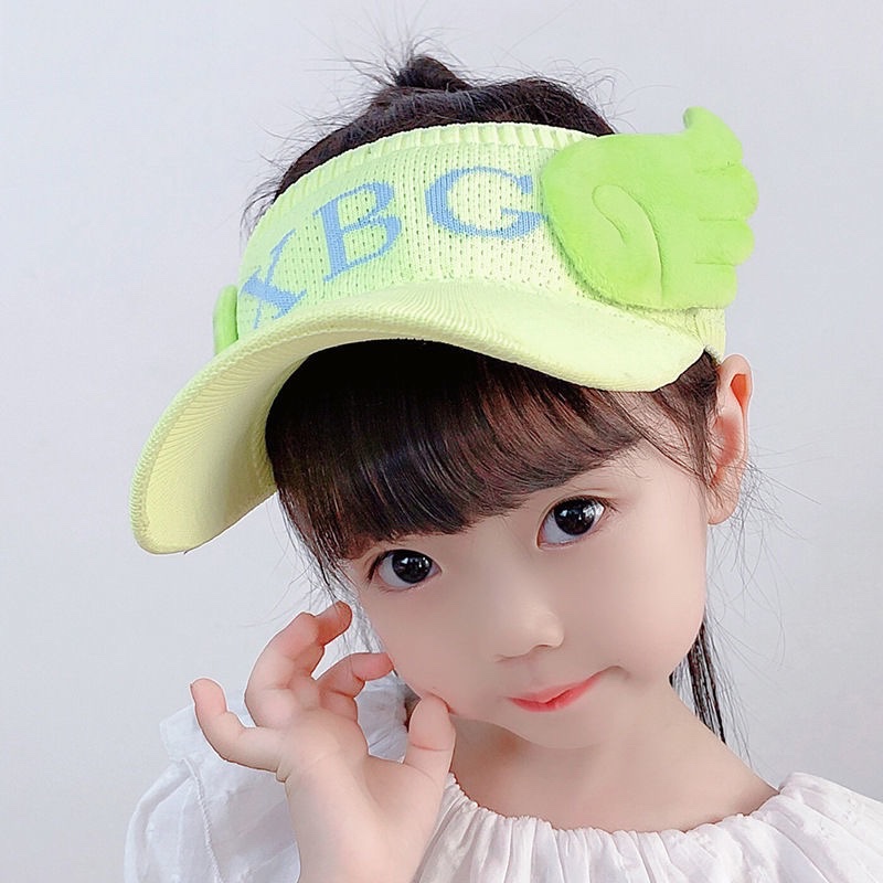 Children's Empty Top Hat Cartoon Rabbit Shade Cap In Children's Summer Uv Protection Sun Hat Baby Wings undefined