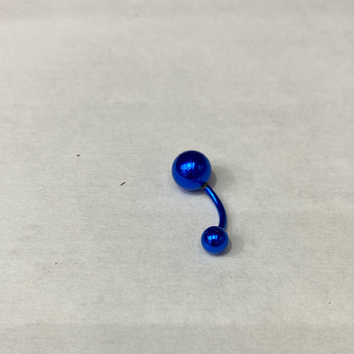 欧美爆红蓝色不锈钢肚脐钉简约个性潮流网红爆款穿刺饰品细节图