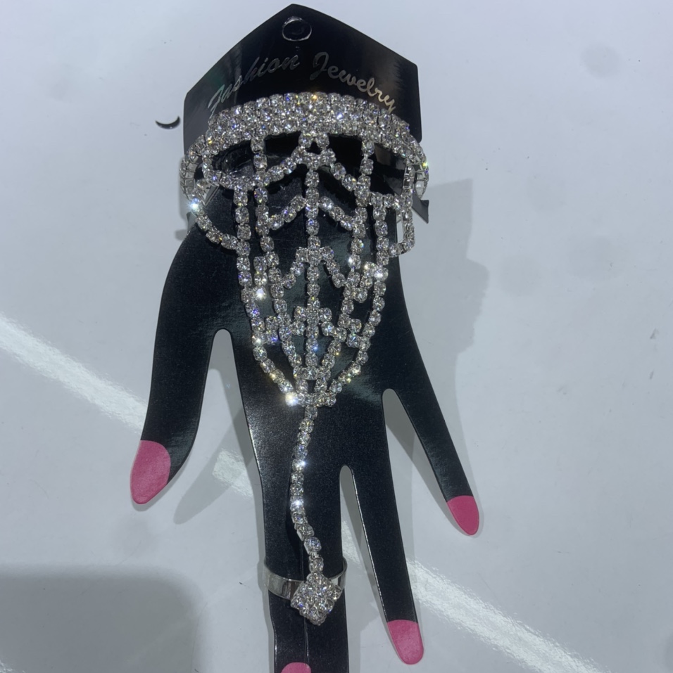 Rhinestone hand back chain 15