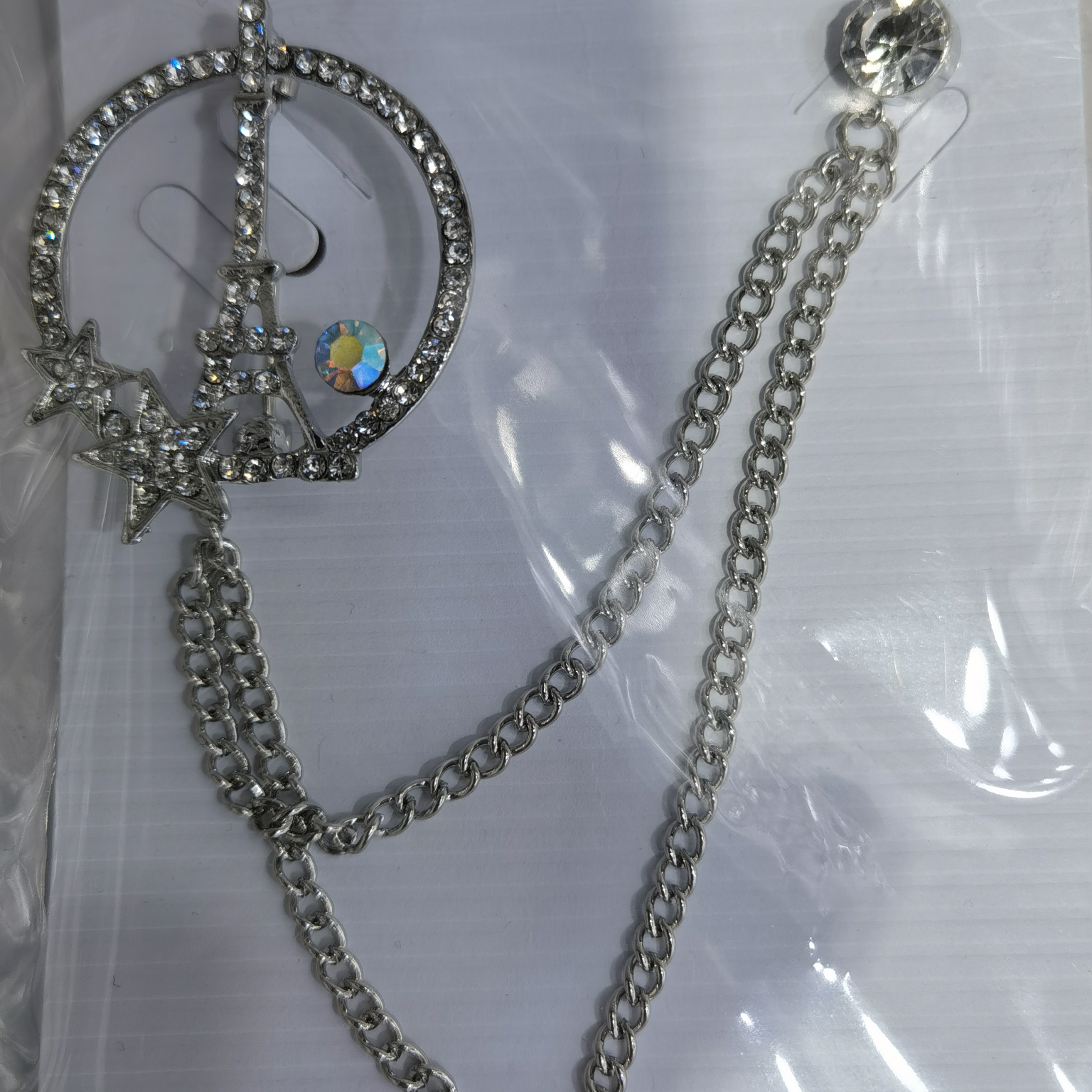 Euro-american fashion brooch with chain