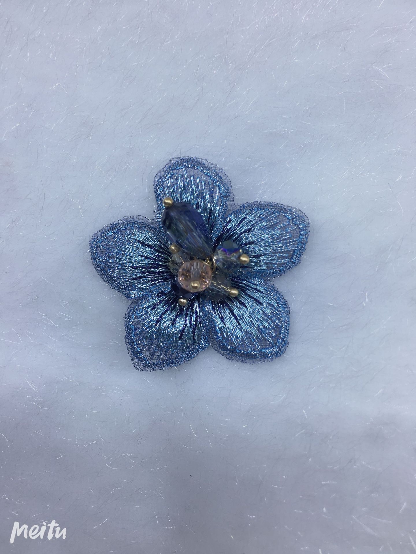 diy embroidered crystal jewelry hairpins, Korean retro flower headwear, clothing accessories, earrings, brooches and accessories Item Picture