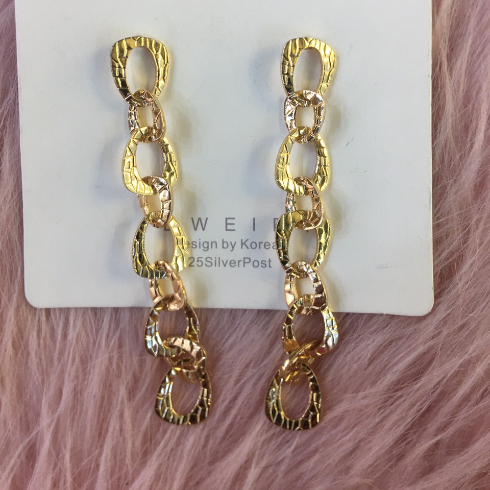 Network red explosion 925 silver needle 9 byte buckle earrings girl