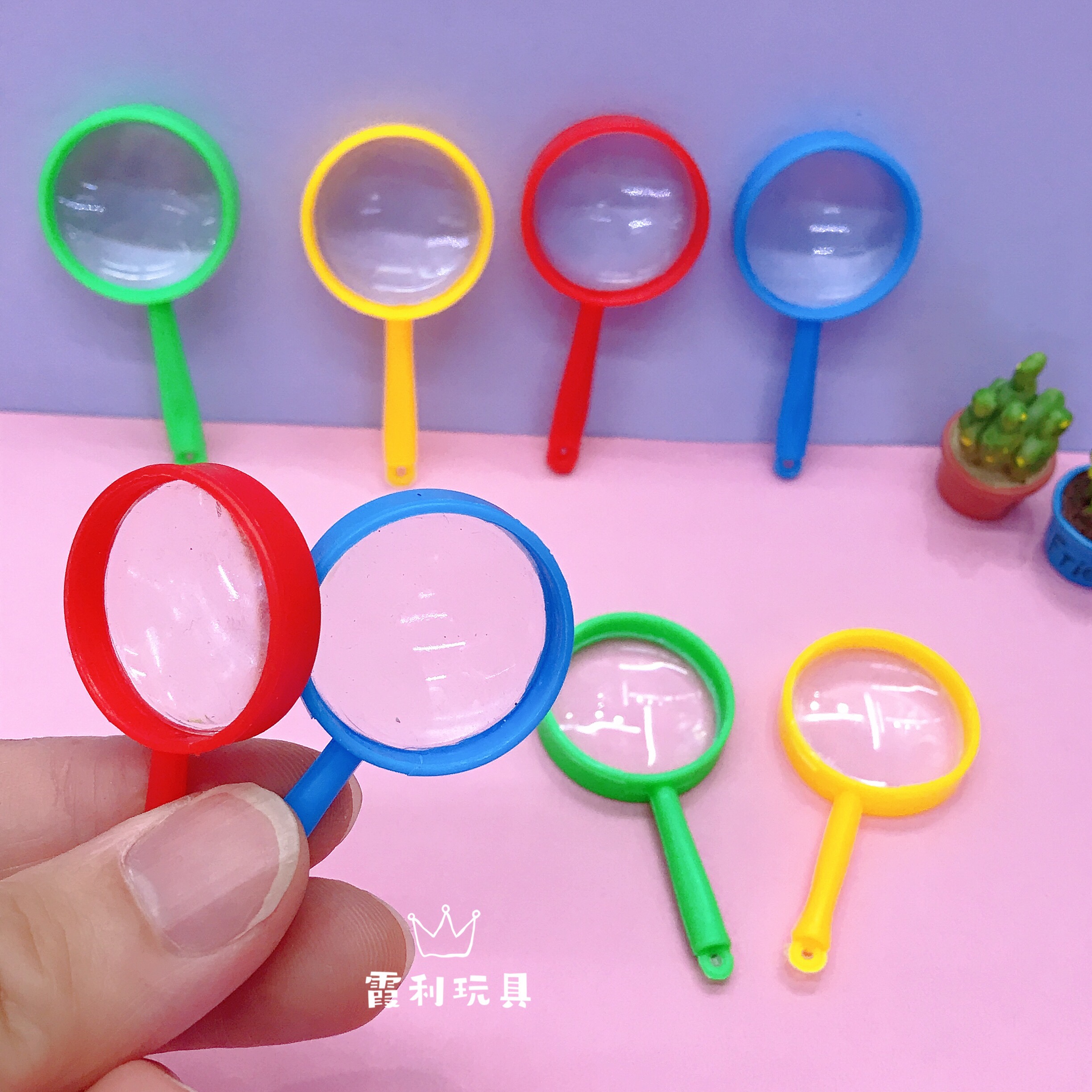 Mini magnifying glass children's plastic toy gift Gashapon details Picture