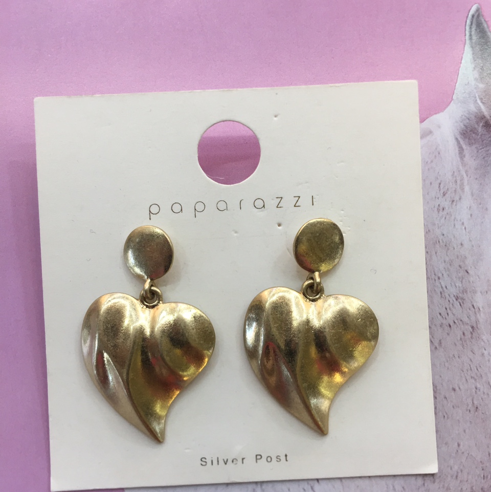 Network explosion 925 silver needle real gold electroplated alloy heart sand gold needle earring girl