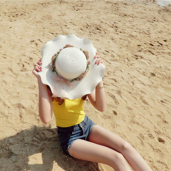 夏季透气沙滩草帽韩版爆款18