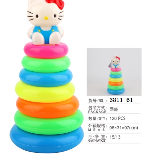 Children's puzzle rainbow tower toys Stack stack high multicolor ring layer stack early education stack cup