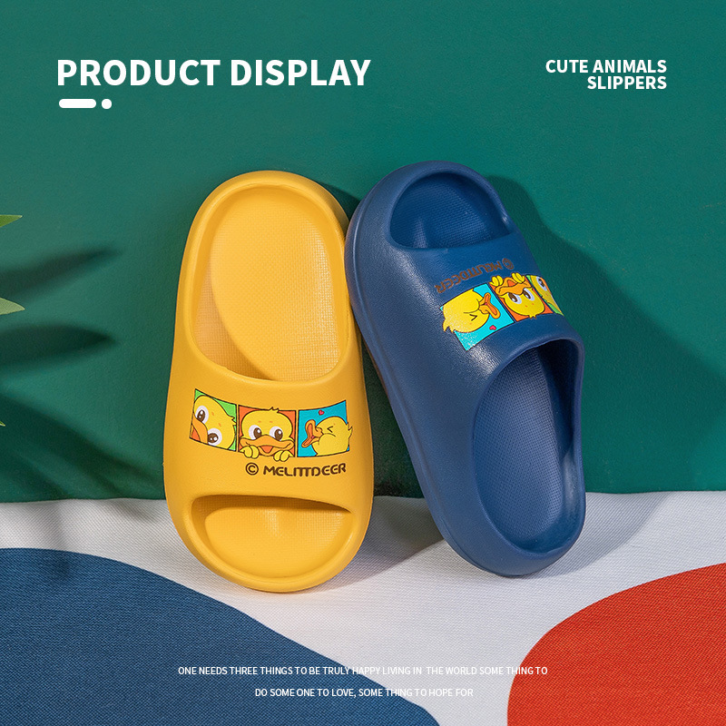 Little Deer Mili children's Slippers, cute cartoon summer indoor anti-slip EVA printed home soft soled baby slippers details Picture