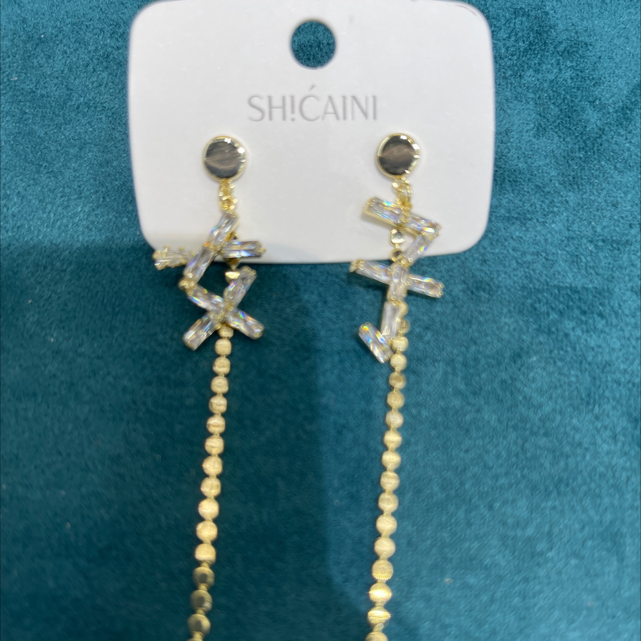Gold tassel earrings