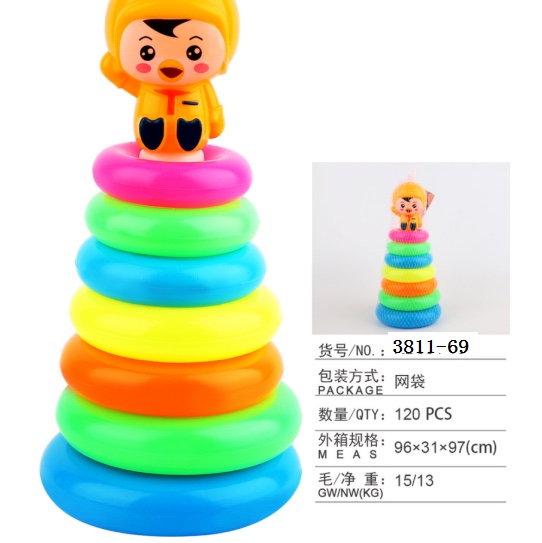 Baby puzzle rainbow tower toy Jenga Lego Jenga high multicolor set layers and layers early education Jenga cup
