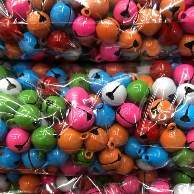 A single-character spray-painted bell