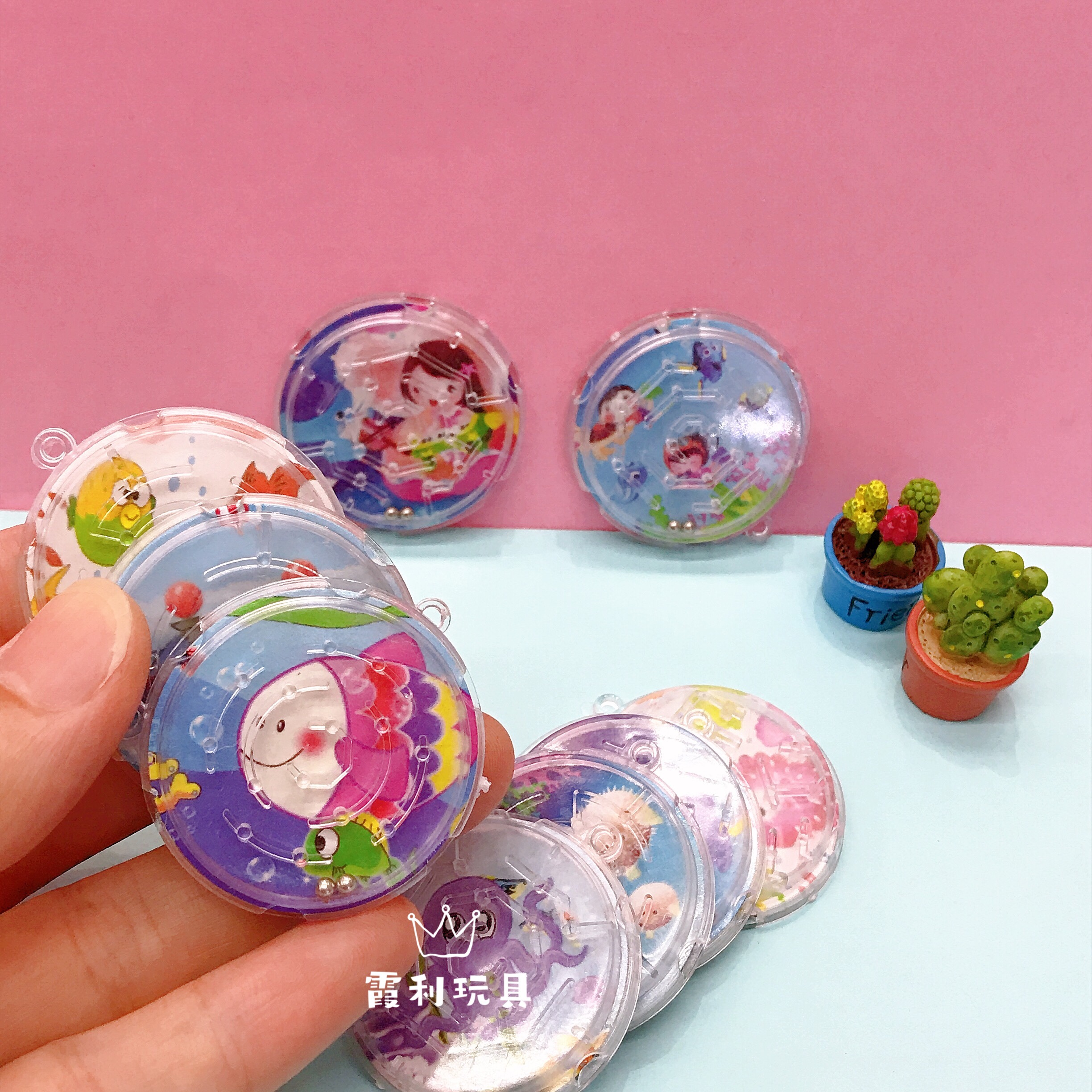 Mini round maze children's educational plastic toy gift gacha detail image 4