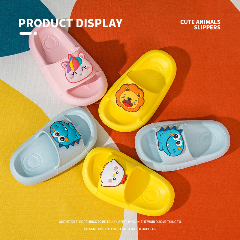 Little Deer Mili Children's Cool Slippers Summer New cute cartoon home soft-soled anti-slip baby slippers