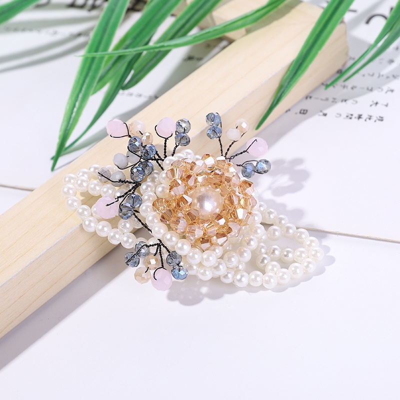 Korean-style girl, Korean floral style, small and delicate pearl style, no ear piercings, ear clips in stock