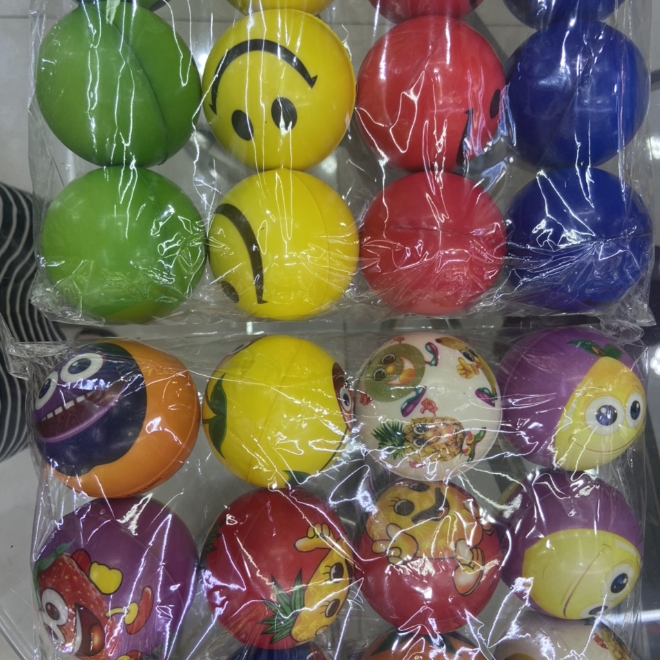 Venta directa de fábrica 6.3cm mezcla de estilo combinado 184 niñas y niños juguetes esponja bola de espuma para niños juguetes. 12/opp