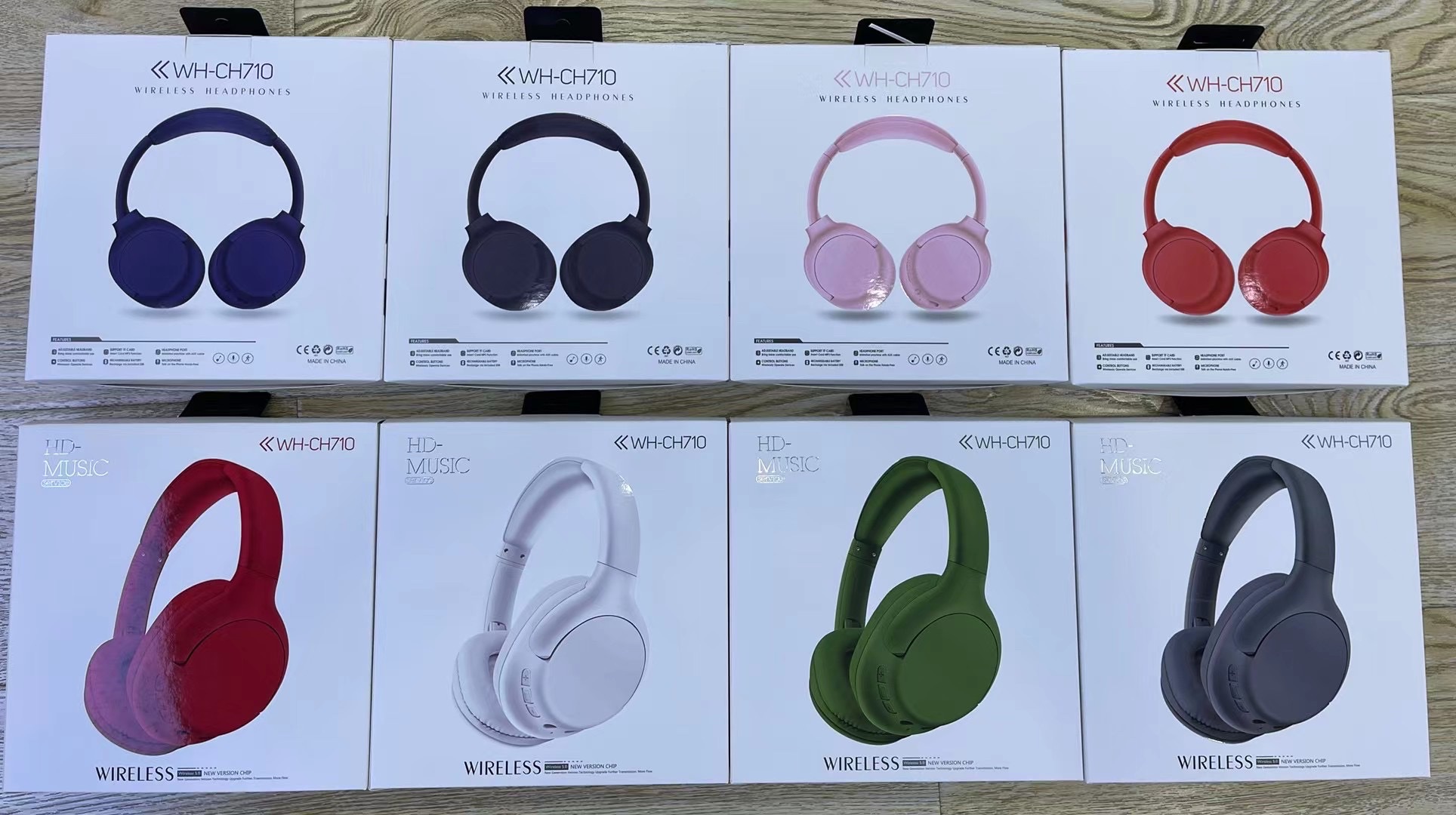 The WH-CH710 Bluetooth headset is equipped with a SIM card for sound collection Specification image