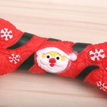 新款圣诞雪花狗狗磨牙搪胶玩具仿真骨头狗狗洁齿道具宠物磨牙棒 