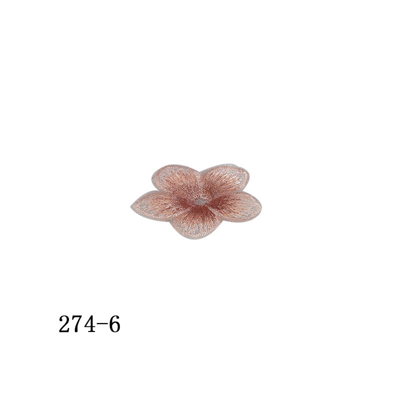 DIY materials: gold and silver threads, small embroidery, five-petal flower pieces, shoes, flower hats, flower clothing accessories, flower earrings, necklaces, accessories Application Scenario