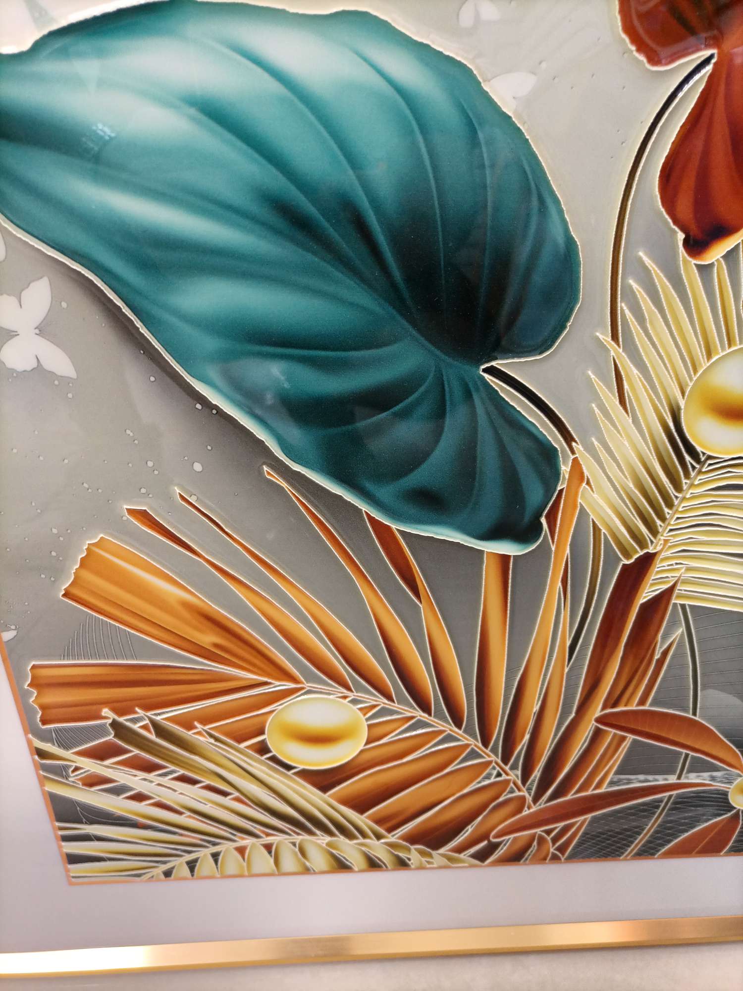 Enamel Relief High Quality Decorative Painting Using High Temperature Environmental Protection Plate Carefully Produced Picture Color Delicate Beautiful Relief Effect Metal Texture Super New Generation Of Innovative Arts And Crafts! Application Scenario