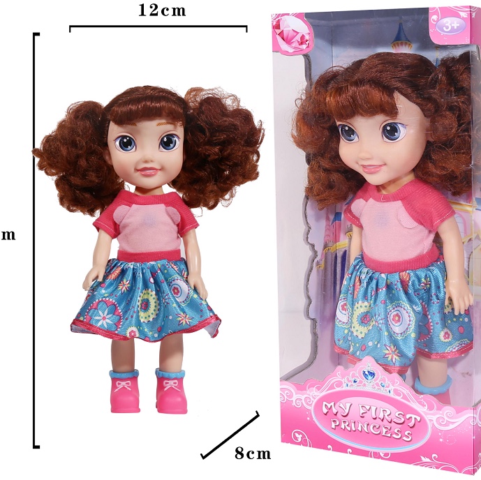 Vinyl doll girl toy Princess series with lights and music, multiple mixed sets 09826a