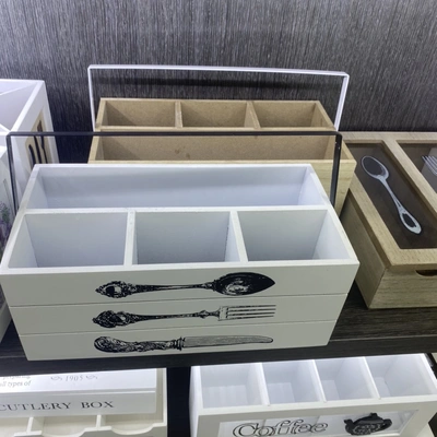 Knife And Fork Storage Hand-Held Wooden Box Pine Box Small Furniture Solid Wood Jewelry Box Wooden Crafts Travel Memorial