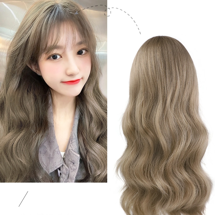 Lady's long curly wig 12