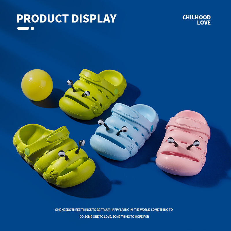 Mili summer caterpillar environmental protection eva Crocs soft sole anti-slip anti-collision home slippers