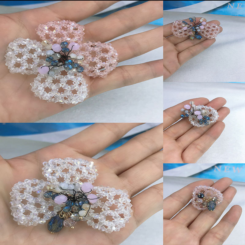 New ethnic decorative accessories, brooches, hair flowers, hair ornaments, crystal beaded flower plates, accessories details Picture