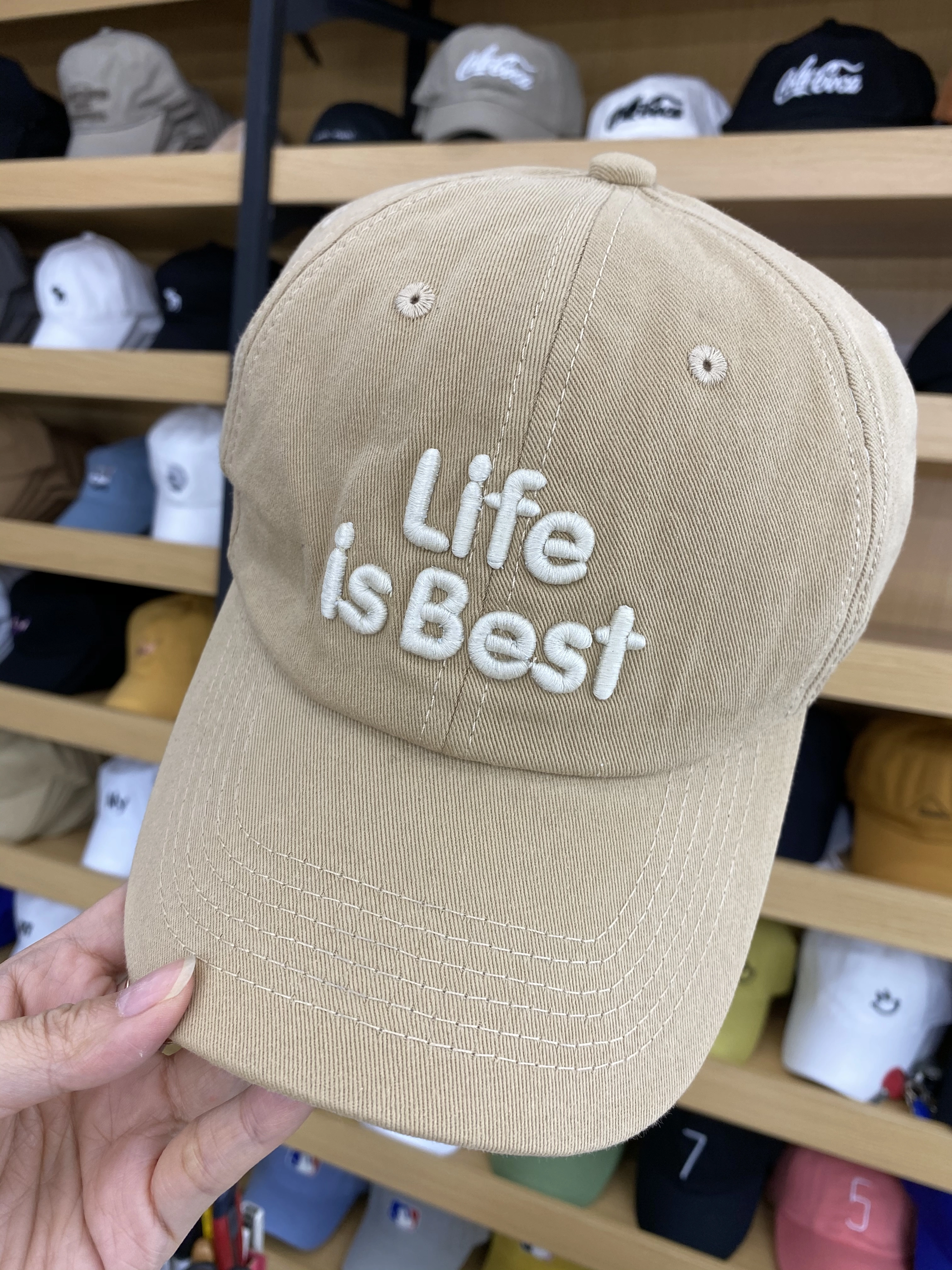 Korean autumn edition three-dimensional embroidered letter baseball cap, all-cotton cap detail image 3