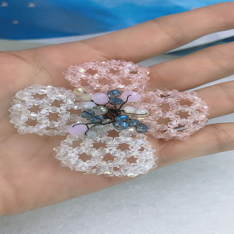 New ethnic decorative accessories, brooches, hair flowers, hair ornaments, crystal beaded flower plates, accessories Specification image