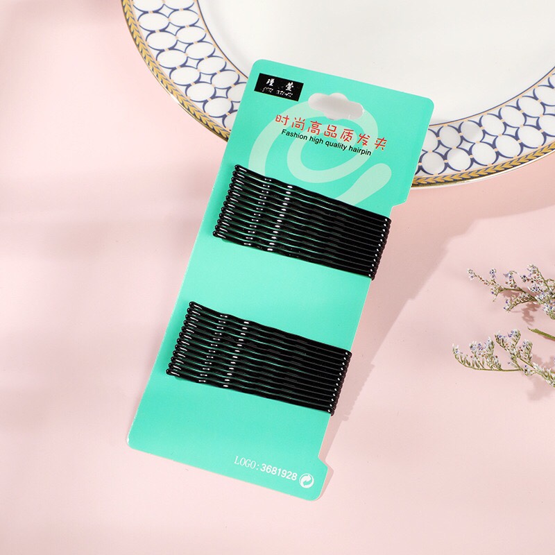 The new 20-piece green card of the Korean version of the hairpin 171 on the Amazon cross-border e-commerce platform is a popular black hairpin and a large hair accessory