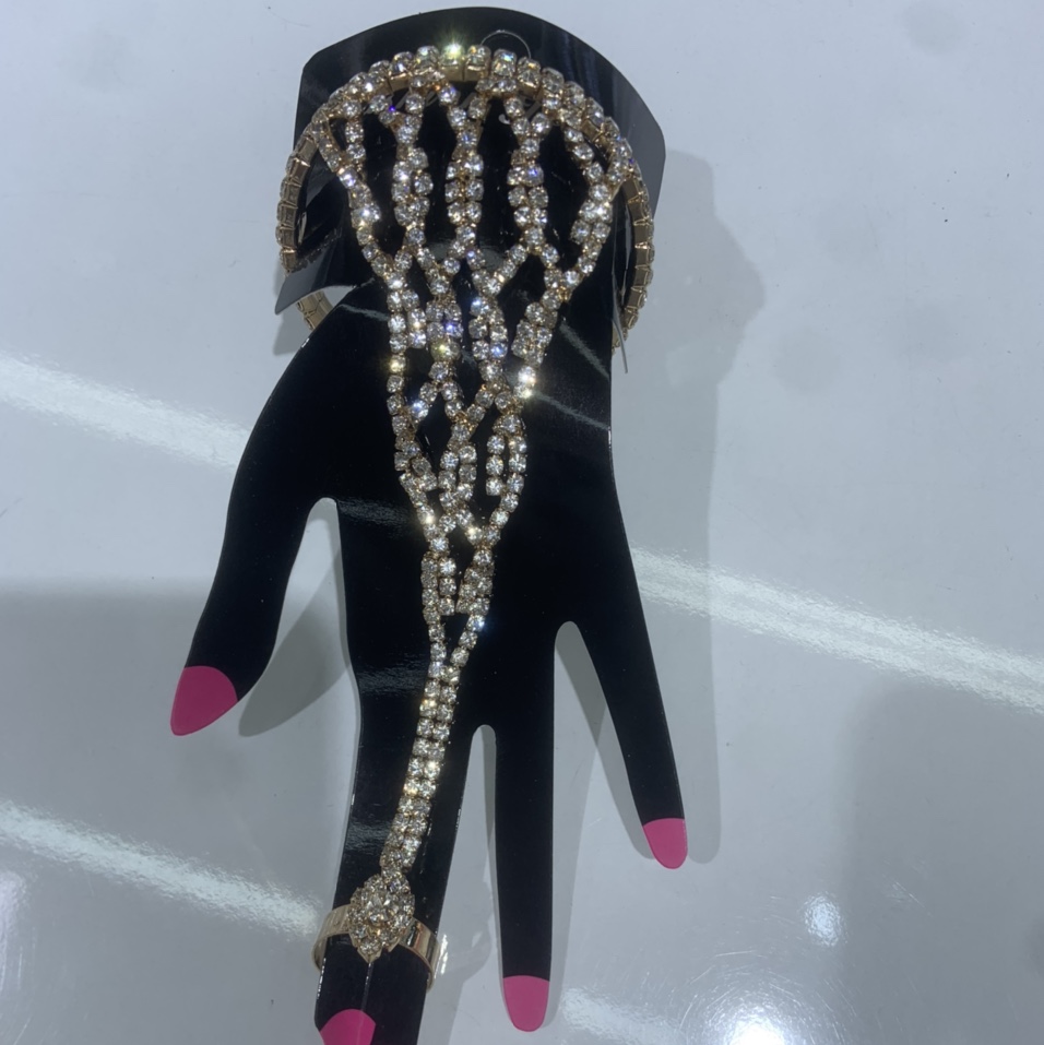 Rhinestone hand back chain 2