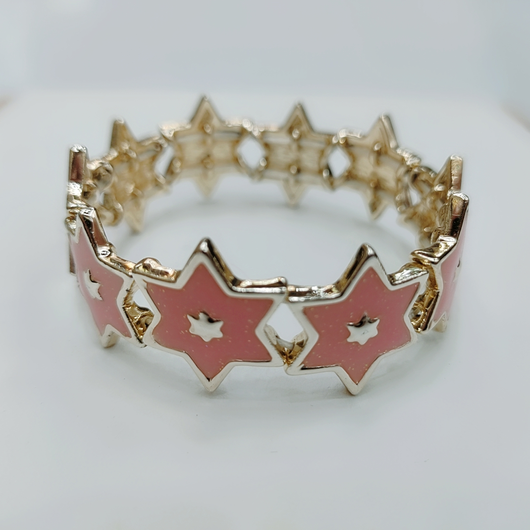 Drip oil alloy niche designer Sterling Silver sweet gift birthday Internet celebrity double ring chain bracelet