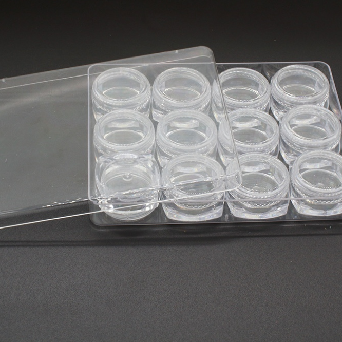 Eyeshadow bottle trial bottle Powder bottle Cosmetics sample box 3g nail diamond bottle 12-bottle set thumbnail