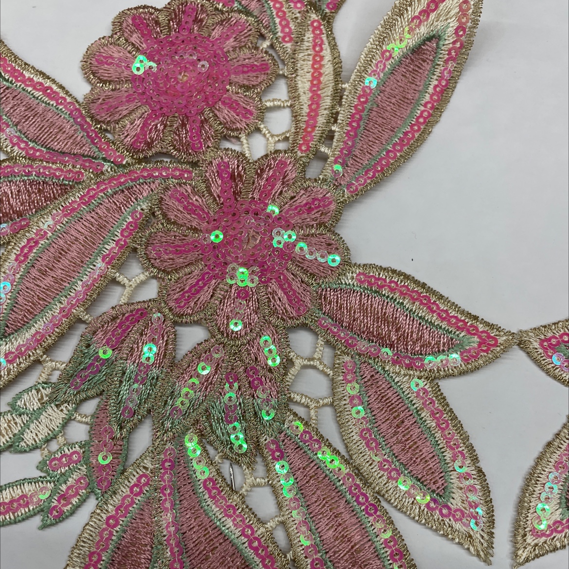 Garment Accessories Water Soluble Lace Beads Embroidery Flowers Application Scenario