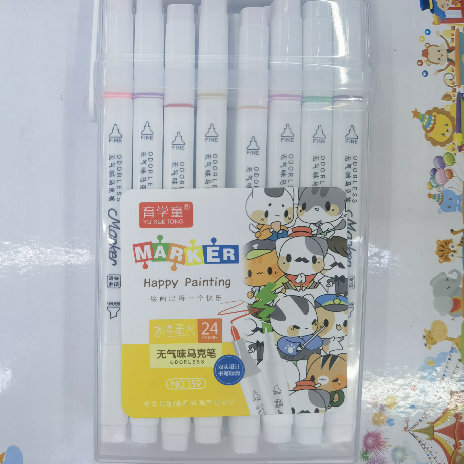 Kaihang Pen Line Office Culture Writing Tool Drawing N0159 Odorless Marker 24 Colors