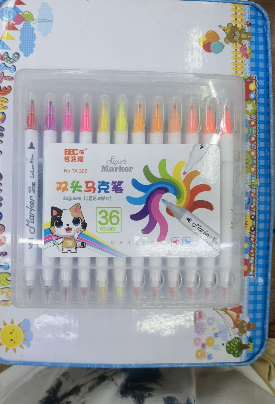 Kaihang Pen Line Office Culture Writing Tool Drawing 206 Double-Head Marker Pen 36 Colors details Picture