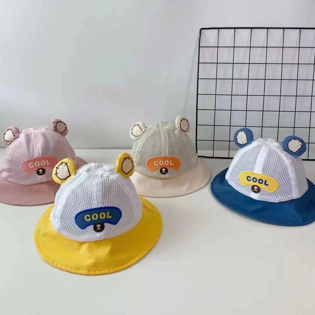 Children's hats, summer breathable, thin fisherman hats for boys, boys' sun protection and shade, children's net hats, summer cool hats, 60