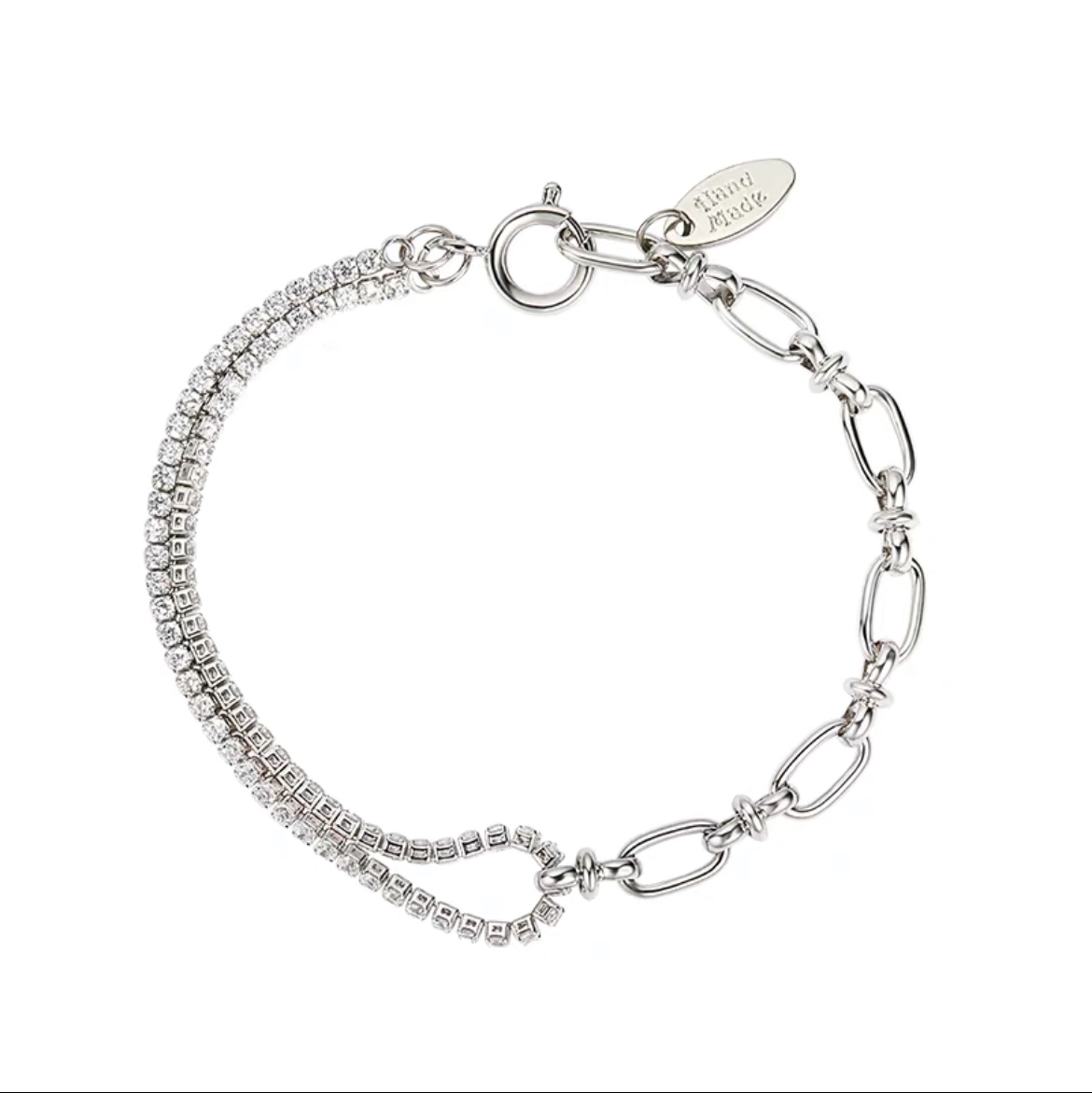 An asymmetric bracelet
