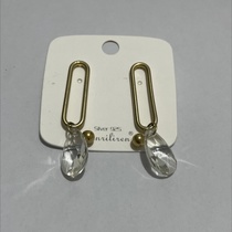 Today beauty Korean fashion white crystal earrings