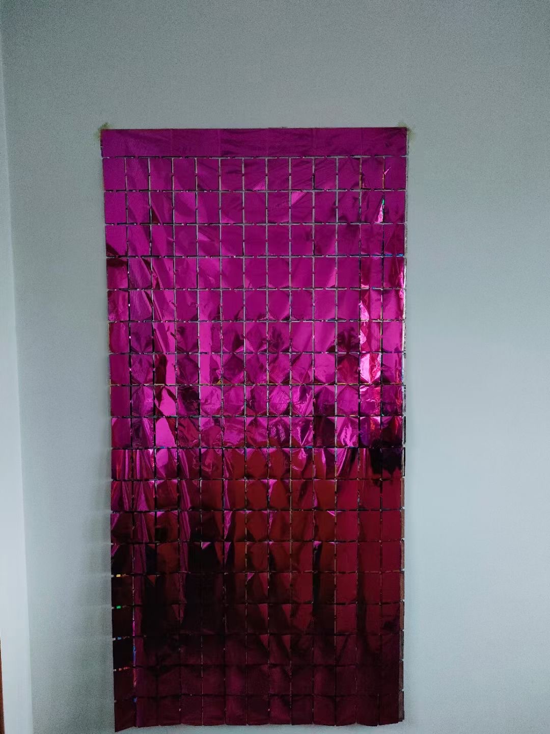 方块雨丝门帘婚庆节庆生日派对背景墙布置装饰详情3