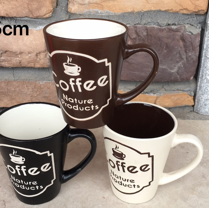 coffee conical cup, ceramic