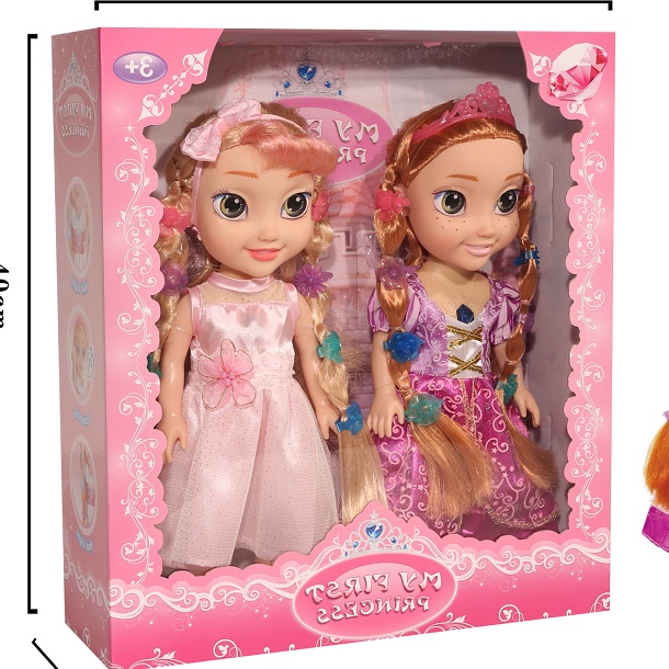 Vinyl doll girl toy Princess series with lights and music mixed set 09604b
