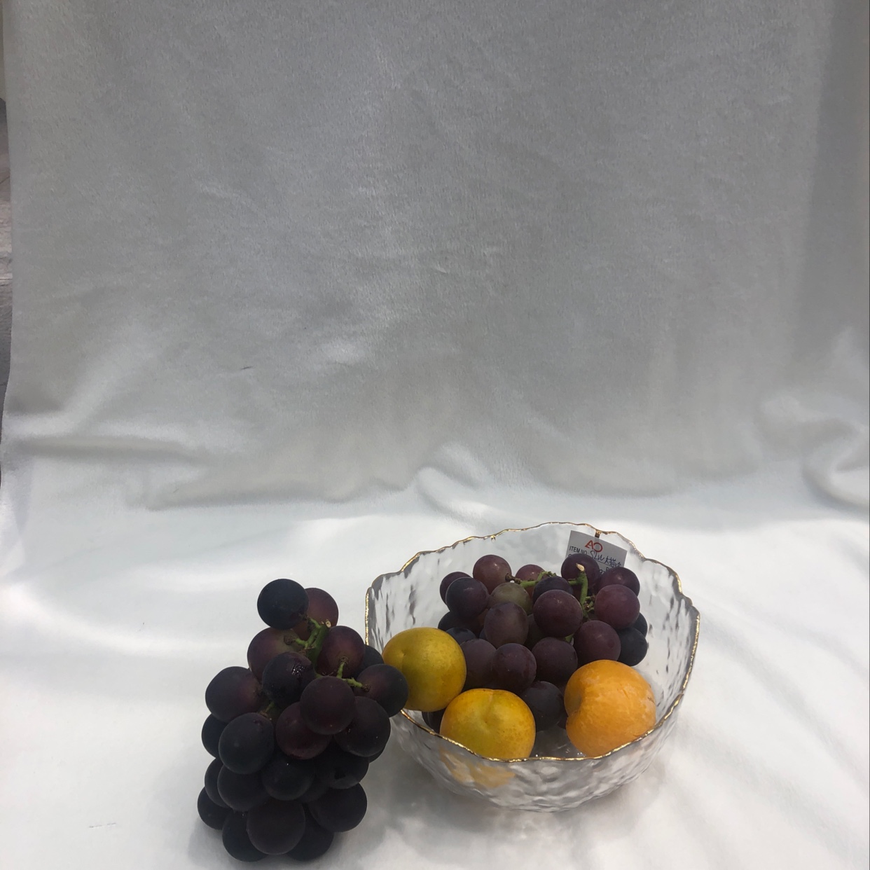 玻璃水果圆形茶盘点心碟  小吃盘沙拉盘