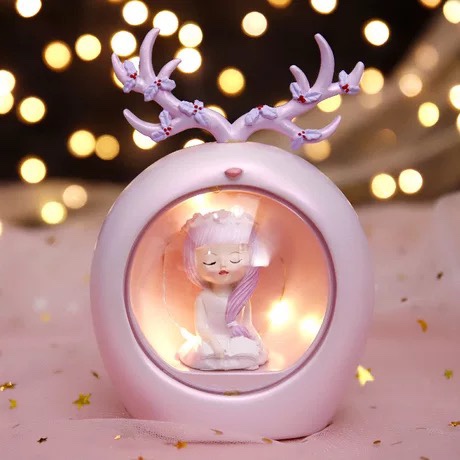 New flower fairy night light bedside cherry blossom star light to send girls girlfriends birthday gift ornaments pink flower fairy